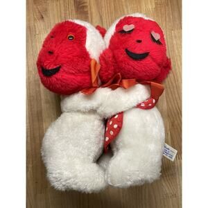 RARE Vintage Atlanta Novelty Gerber Foam‎ Filled Plush Cuddle Hugging Monkeys